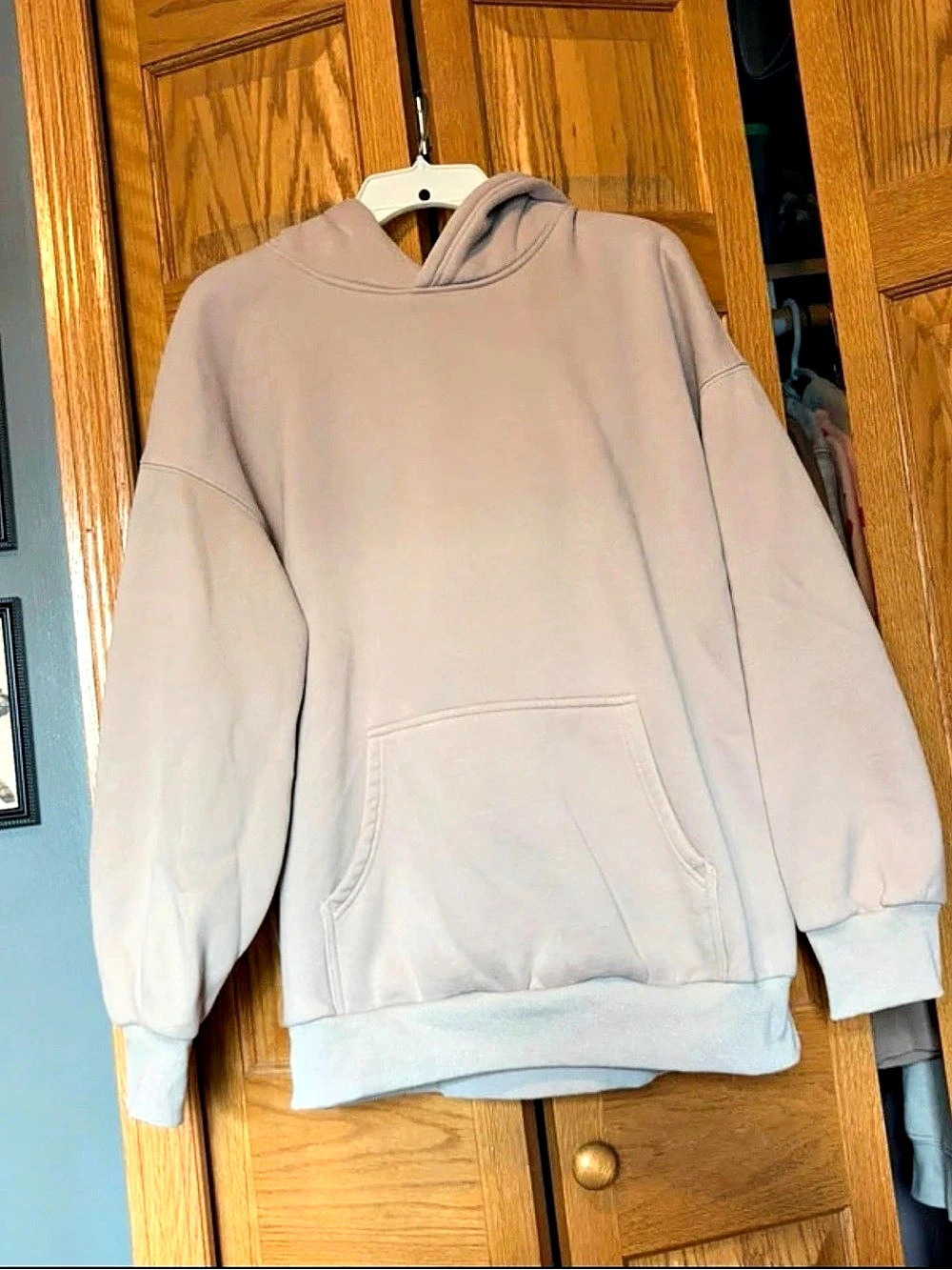 Women’s Trendy Queen Oversized Fleece Pullover Hoodie Dusty Pink